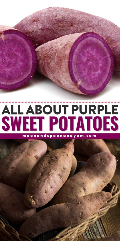 Discover the nutritional benefits and culinary versatility of purple sweet potatoes in our special guide. Learn about their antioxidant properties, cooking tips, delicious recipe ideas, and more! Recipes For Purple Sweet Potatoes, Purple Sweet Potato Health Benefits, Recipes With Purple Sweet Potatoes, Purple Yams Recipe, Purple Sweet Potato Benefits, How To Cook Purple Sweet Potatoes, Roasted Purple Sweet Potatoes, Japanese Purple Sweet Potato Recipe, Japanese Purple Sweet Potato