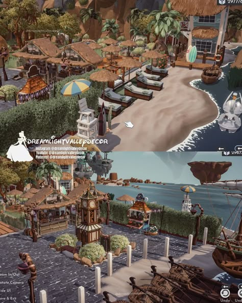 Still working on my beach area trying to stay as focused as I can 😮‍💨 Here’s the view of the area I shared before from the beach view and then the area behind it. @disneydreamlightvalley #dreamlightvalley #disneydreamlightvalley #disney #ddlv #ddlvcommunity #disneyfan #dreamlightvalleyselfie #ddlvinspo #disneyfandom #ddlvdesign #gamer #disneydreamlightvalleyinspo #disneydreamlight #dreamlightvalleytips #dreamsnaps #dreamlightvalleyswitch #disneydreamlightvalleycommunity #gamergirl #disneydr... Disney Dreamlight Valley Pool Ideas, Dreamlight Valley The Docks, Beach Dreamlight Valley, Dazzle Beach Ideas Dreamlight Valley, Disney Dreamlight Valley Amusement Park, Ddv Dazzle Beach Ideas, Dazzle Beach Dreamlight Valley Ideas, Disney Dreamlight Valley Design Ideas Dazzle Beach, Dreamlight Valley Design Ideas Beach