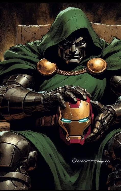 Doctor Doom Art, Doctor Doom Marvel, Fantastic Four Comics, Marvel Statues, Dr Doom, Doctor Doom, Comic Book Art Style, Comic Villains, Marvel Characters Art