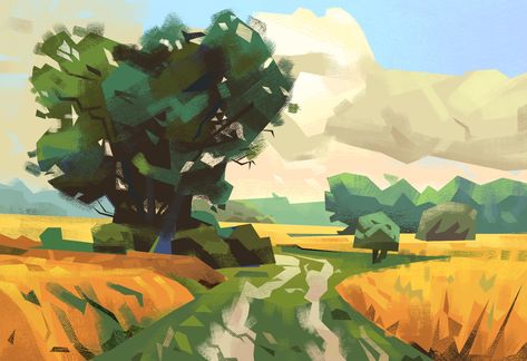 cubism procreate landscape painting vector texture Minecraft Landscape Painting, Landscape Composition Drawing, Landscape Painting Compositions, Landscape Composition, Landscape Paintings Procreate, Procreate Landscape, Cubism Landscape, Procreate Landscape Architecture, Cubism Landscape Painting