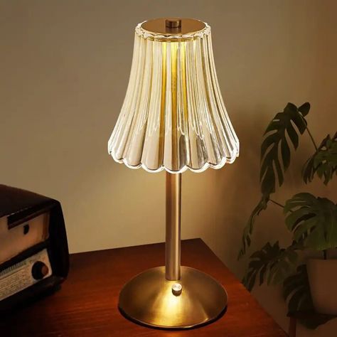 Lamp Nightstand, Stylish Table Lamps, Retro Table Lamps, Crystal Table Lamp, Cordless Table Lamps, Crystal Table, Lamp Bedside, Romantic Home Decor, Table Led