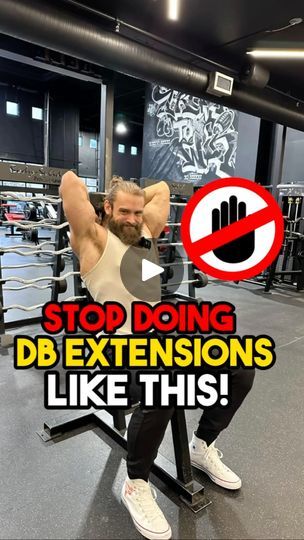 37K views · 9.2K reactions | ❌Stop doing overhead DB tricep extensions like this!
.
❗️When we do the exercise with a dumbbell like I demonstrate, it still does obviously retain the triceps quite well in terms of the lengthened and mid range but falls short in the shortened range… let me explain.
.
The dumbbell is pulling us straight down with gravity which is cool, but when we fully try and contract those triceps, the shoulder blades elevate and a form of internal rotation, which is not favourable.
.
❗️Consider using a cable and positioning yourself favourably to get the most out of the exercise! Also consider doing 1 arm at a time, this will line path of resistance better for the triceps!
.
👀Watch me explain a great alternative and how to actually execute it to get the most out of it.
. Tricep Dumbell Exercises, Tricep Extension Dumbbell, Tricep Extensions, Overhead Tricep Extension, Lifestyle Coach, Tricep Extension, 2 Hands, Lifestyle Coaching, Functional Fitness