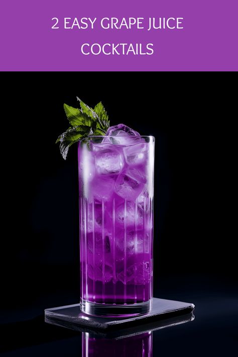 Discover these quick grape juice cocktails for refreshing summer gatherings. Prepare the vibrant Purple Passion, a sweet and tangy drink with citrus notes, or try the Grape Crush. Grape Flavored Alcoholic Drinks, Grape Ape Drink Recipe, Drinks With Grape Juice, Grape Juice Cocktail Alcohol, Grape Crush Cocktail, Cocktails With Grape Juice, Grape Alcoholic Drinks, Grape Vodka Drinks, Purple Passion Drink