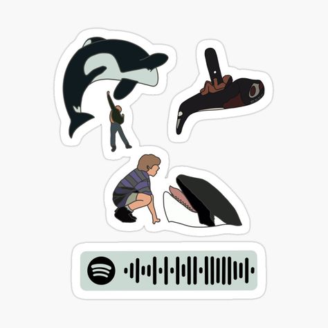 "Free Willy Pack" | by Laya & Co on Redbubble #freewilly #stickers #spotifylink #Keiko Aquatic Art, Free Willy, Animals Stickers, Painted Things, Killer Whale, My Live, Pins And Patches, Be The Change, Killer Whales