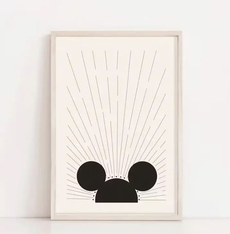 Boho Disney, Minimalist Classroom, Disney Wall Art, Baby Birthday Decorations, Disney Family Vacation, Disney Wall, Disney Home Decor, Modern Disney, Disney Addict