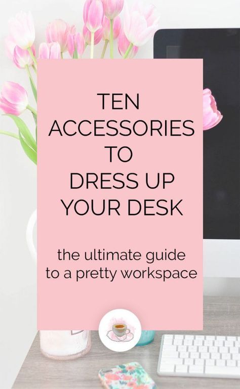 10 Desk Accessories to Dress Up Your Desk - we all need a pretty workspace and here are some great accessories to get you there! Desk Surface Ideas, Office Floral Decor, Cute Office Supplies Desk Accessories, Inviting Office Decor, How To Decorate My Desk At Work, Professional Office Decorating Ideas For Work Business, Relaxing Office Decor, Office Wall Organization Above Desk, Office Decorating Ideas For Work Modern