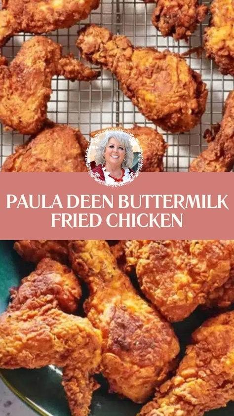 Paula Deen Buttermilk Fried Chicken Fried Chicken Paula Deen, Old Fashion Fried Chicken Recipe, Sour Cream Fried Chicken, Paula Dean Fried Chicken Recipe, Fried And Baked Chicken, Butter Milk Fried Chicken Recipes Oven Baked, Trisha Yearwood Fried Chicken, Best Buttermilk Fried Chicken Recipe, Lard Fried Chicken