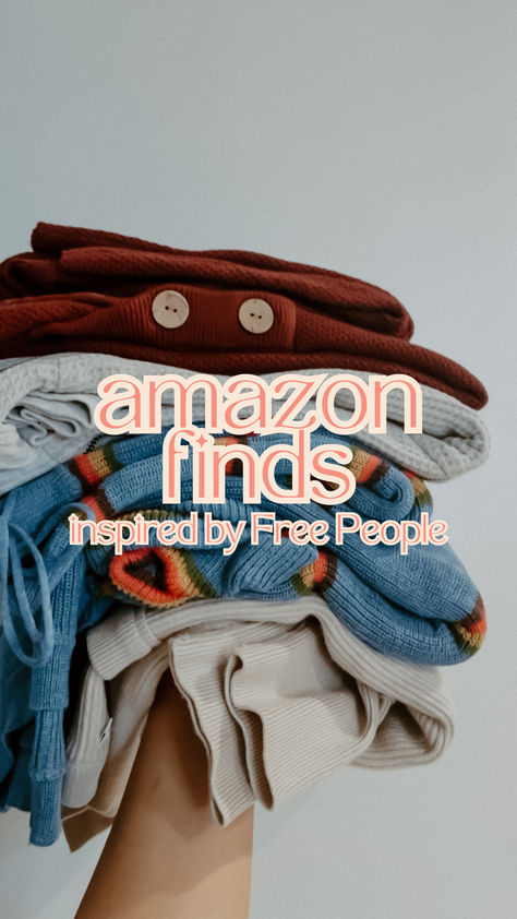 Stack of clothes from Amazon that are look-alikes for Free People styles. Easy Casual Fall Outfits, Packing For Arizona Winter, Colorful Boho Clothes, Casual Boho Mom Outfits, Diy Free People Clothes, Clean Boho Style, Three Bird Nest Outfits, Trendy Millennial Outfits, Boho Outfits Amazon