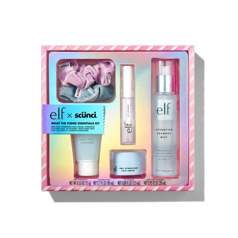 Elf Products, Night Skin Care Routine, Spa Night, Elf Cosmetics, Makijaż Smokey Eye, Elf Makeup, Hydrating Moisturizer, Lip Lacquer, Skin Care Kit