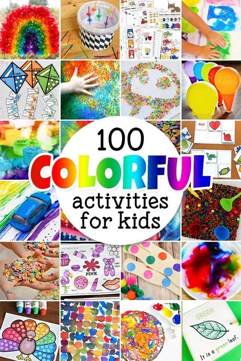 Cute Spring Crafts, Color Activities For Preschoolers, Color Activities For Kids, Learning Colors Activities, Colors Activities, Crayons Artwork, Spring Coloring Sheets, Cardboard Tube Crafts, Preschool Color Activities