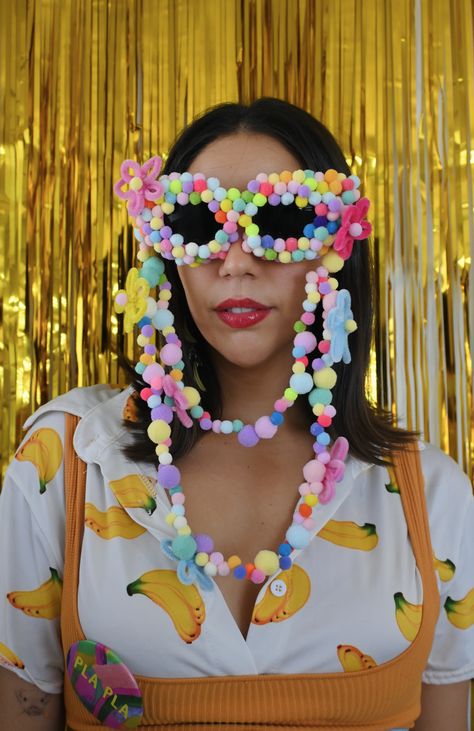 Stunnies made at @imakestagram Pla Pla event. Book into Murwilluncah workshop for May, 2023. Festival Glasses Diy, Crazy Glasses Day At School, Rachel Burke, Birthday Sunglasses, Unicorn Store, Glitzy Glam, Funky Glasses, Festival Inspo, Crazy Hats