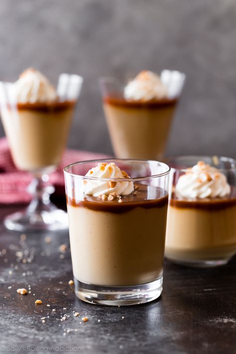 Pudding Homemade, Homemade Butterscotch, Homemade Pudding, Caramel Desserts, Sally's Baking, Butterscotch Pudding, Custard Recipes, Mousse Recipes, Creamy Desserts