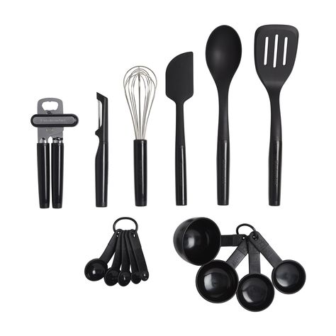 Beginning March 9, 2019, Walmart is carrying an exclusive line of KitchenAid cooking utensils and gadgets, all of which are less than $40. Kitchenaid Utensils, Must Have Kitchen Items, Plastic Kitchen Utensils, Kitchen Tool Set, Ceramic Cookware, Essential Kitchen Tools, Tongs Kitchen, Cooking Utensil, Utensils Set