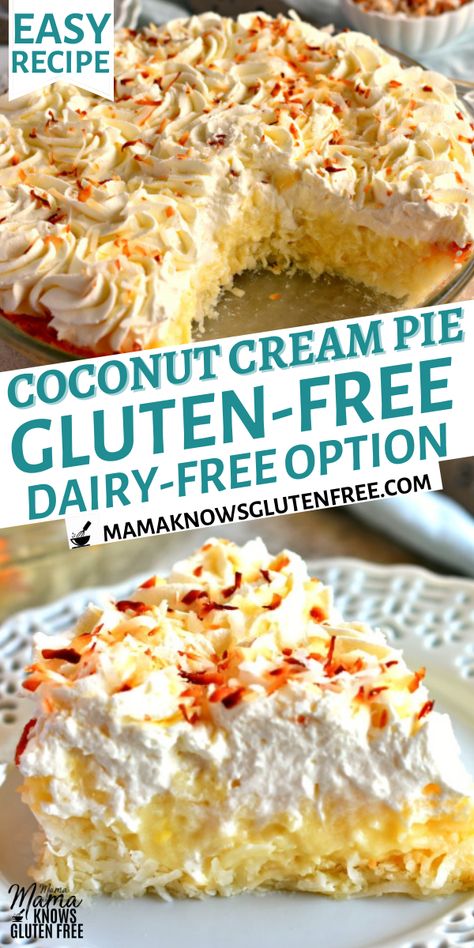 Custard Filling Recipe, Mama Knows Gluten Free, Lactose Free Desserts, Dairy Free Deserts, Dairy Free Pies, Winter Snacks, Gluten Free Dairy Free Dessert, Dairy Free Recipes Dessert, Coconut Macaroon