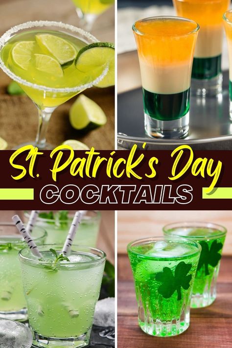 Celebrate all things Irish with these easy St. Patrick’s Day cocktails. From coffee and Guinness to whiskey and Baileys, you'll want to try them all. Irish Pub Recipes, Jameson Cocktails, Pub Recipes, Irish Cocktails, Green Cocktails, Baileys Drinks, St Patricks Day Drinks, Irish Drinks, Cookout Party