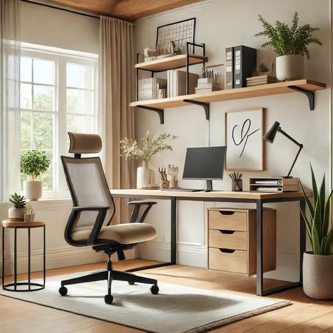 Revamp Your Home Office for Peak Productivity! 🌿⁠ ⁠ Is your home office designed for success? A well-organized and stylish workspace can boost your focus and creativity. 🖥️✨⁠ ⁠ 🌟 Here's how:⁠ 1. **Natural Light:** Brighten your space with large windows or quality lighting.⁠ 2. **Ergonomic Setup:** Invest in a comfortable chair and an organized desk.⁠ 3. **Minimal Decor:** Keep it clutter-free to stay focused.⁠ 4. **Add Greenery:** Plants can improve your mood and productivity.⁠ ⁠ Transform yo... Organized Desk, Greenery Plants, Work Room, Minimal Decor, Ergonomic Office, Ergonomic Office Chair, Ergonomic Chair, Comfortable Chair, Home Office Design