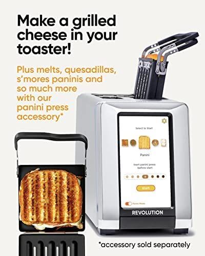 Revolution R180S Touchscreen Toaster with Patented InstaGLO® Technology – Stainless Steel/Chrome, plus Panini Mode AN AFFILIATE MARKETED PRODUCT It Girl Essentials, Sandwich Press, Making Grilled Cheese, Bread Toaster, Toaster Pastry, Panini Sandwich, Panini Press, Small Oven, Girl Essentials