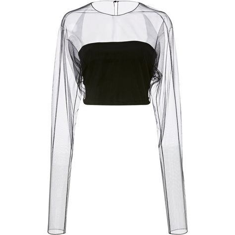 Romey Sheer Sleeve Top | Moda Operandi (2.100 BRL) ❤ liked on Polyvore featuring tops, white crop tops, sheer crop top, cut-out crop tops, long sleeve crop top and sheer tops Sheer Sleeves Top, White Crop Tops, White Sheer Top, Sheer Tops, Sheer Long Sleeve Top, Transparent Top, Fashion Illustrations Techniques, Sheer Crop Top, Top Moda