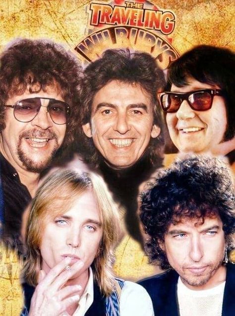 💓❇💓 TOM💘PETTY..🎤🎸🎩🎼💔✨🎶🇺🇸 ➖➖ 💓❇💓 THE TRAVELING WILBURYS..🎤🎸🎼🎶🇺🇸 Tom Petty Wife, The Beatles George Harrison, Jeff Lynne Elo, Traveling Wilburys, Travelling Wilburys, Jeff Lynne, Beatles George Harrison, Rock And Roll History, Beatles George