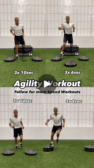 Speed And Agility Workout, Speed Workouts, Quick Workout At Home, Home Glute Workout, Agility Workouts, Agility Drills, Workout Quick, Lift Workout, Speed Workout