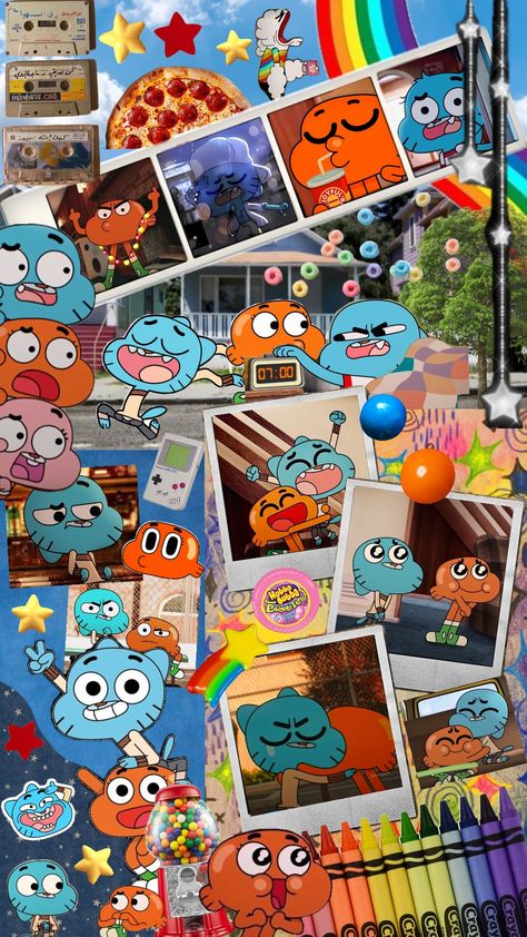 Darwin Y Gumball, Amazing World Of Gumball Wallpapers, Baddie Cartoon Aesthetic Pfp, Rick And Morty Image, Gumball Darwin, Gumball And Darwin, Amazing Gumball, Simplistic Wallpaper, Pretty Wallpaper Ipad