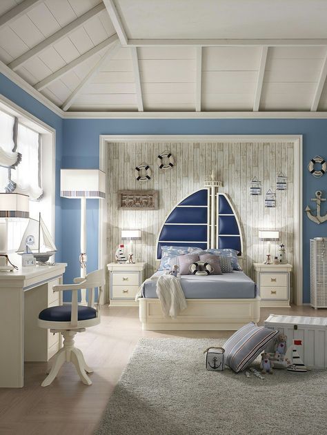 Construction Bedroom, Nautical Bedroom, Modern Kids Bedroom, Fitted Bedrooms, Kids Bedroom Inspiration, Kids Room Design, Awesome Bedrooms, Kids Bedroom Decor, Kids Bedroom Furniture