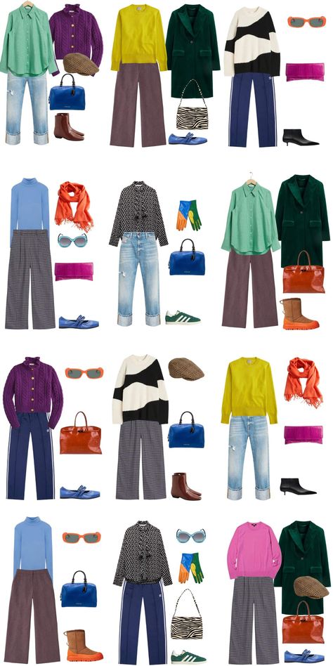 Capsule Wardrobe Women, Colorful Wardrobe, Color Combos Outfit, Winter Typ, Capsule Wardrobe Outfits, Color Combinations For Clothes, Fashion Capsule Wardrobe, Colour Theory, Winter Capsule Wardrobe