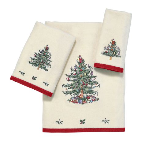 Avanti Spode Tree Bath Towel Collection Best Towels, Christmas Bath Towels, Embroidered Tea Towels, Season Decorations, Embroidered Bath Towels, Decorative Bath Towels, Red Towels, Bathroom Hand Towel, Red Bank