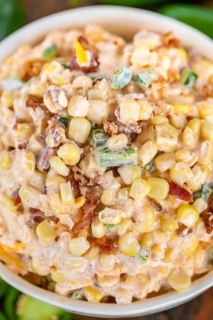 Jalapeno Popper Corn Salad - Plain Chicken Ww Sides Dishes, Sides With Bbq Chicken, Sides For A Bbq, Bbq Side Dishes For A Crowd, Side Dishes For Cookout, Sides For Bbq, Creamy Corn Salad, Cookout Sides, Paprika Pepper