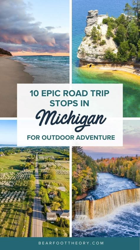 Michigan Road Trip: 10 Best Stops for Outdoor Adventure – Bearfoot Theory Michigan Tourist Attractions, Road Trip Around Lake Michigan, Lower Peninsula Michigan Travel, Road Trip Michigan, Up Michigan Road Trip, Michigan Road Trip Ideas, Michigan West Coast Road Trips, Southern Michigan Travel, Michigan Vacation Destinations