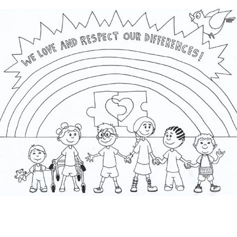 diversity-coloring-page-web Diversity Colouring Pages, Accepting Differences Activities, Diversity Worksheets For Kids, Empathy Coloring Pages, Tolerance Activities For Kids, Respect Coloring Pages, Diversity Crafts For Kids, Tolerance Day Ideas, Diversity Art For Kids