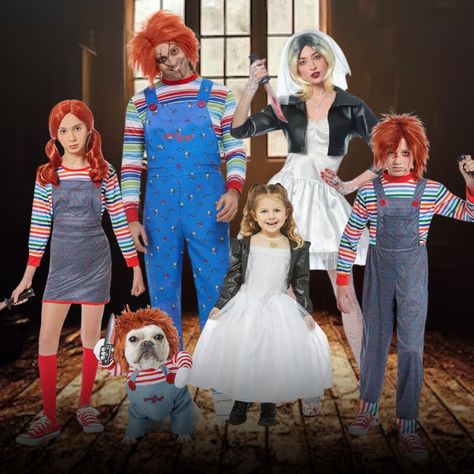 Group, Family and Couples Costume Inspo 👻👿💀🤡⁠ ⁠ We have curated collections for Halloween themes, so you will have plenty of inspiration and choices when planning your group costumes for this year's Halloween!⁠ ⁠ Here are a few great themes for groups: Scream, Chucky, Addams Family, Beetlejuice, Scooby Doo, Creepy Clowns, Scary Skeletons, Devils & Angels, Possessed Nuns, and Ghastly Ghosts.⁠ ⁠ We have plenty more to choose from on our website - link in bio ✨️⁠ ⁠ Family Chucky Costumes, Couples With Dog, Mansion In The Woods, Clowns Scary, Home Mansion, Chucky Costume, Costume Couples, Creepy Clowns, Couples Costume