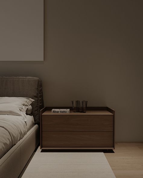 Low Bed Nightstand Ideas, Minimalist Bedroom Cabinet, Night Table Design, Night Stand Design, Night Stand Ideas, Night Stand Decor, Floating Nightstand Ideas, Modern Night Table, Bedroom Night Stand