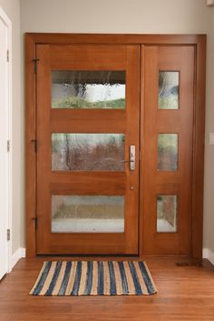 Mid Century Modern Front Door Wood, Mcm Front Entry, Double Front Entry Doors Mid Century, Mid Century Glass Door, Mcm Exterior Door, Modern Entryway Doors Exterior, Modern Scandinavian Interior Doors, Mid Century Exterior Door, Mid Century Modern Entry Door