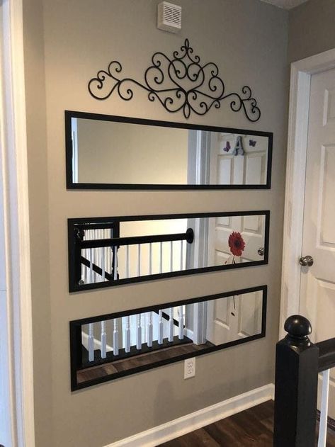 Walmart Mirror, Mirror Decor Living Room, Black Living Room Decor, Gym Room At Home, Luxury Room Bedroom, Photo Wall Decor, Guest Room Decor, Budget Home Decorating, Mirror On The Wall