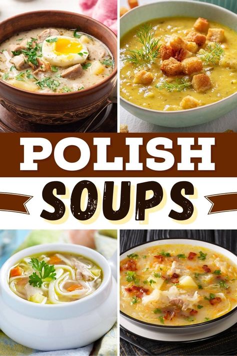 Get a taste of Poland with these traditional Polish soups! From borscht to mushroom to kielbasa, each one is a hearty bowl of goodness. Polish Mushroom Soup, Borscht Soup Recipe, Easy Polish Recipes, Polish Food Traditional, Soups Easy, Polish Soup, Polish Food Recipes, Borscht Recipe, Regional Recipes