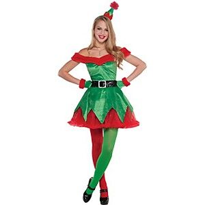 Elf Womens Elf Costume, Elf Fancy Dress, Velveteen Dress, Christmas Elf Costume, Party City Costumes, Ladies Fancy Dress, Elf Dress, Christmas Fancy Dress, Elf Costume