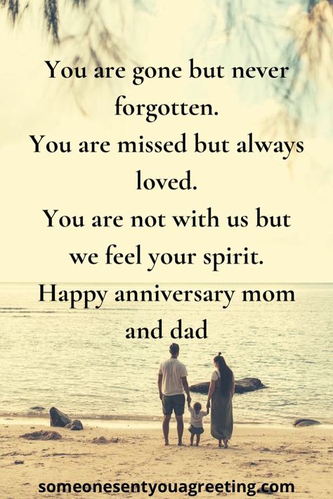 Say happy anniversary to your deceased parents with these Touching and moving anniversary wishes and messages | #parents #anniversary #heaven Heavenly Wedding Anniversary Quotes, Happy Wedding Anniversary In Heaven, Wedding Anniversary In Heaven, Happy Anniversary In Heaven, Happy Anniversary Parents, Happy Anniversary Mom Dad, Anniversary Verses, Anniversary Quotes For Parents, Heaven Wedding