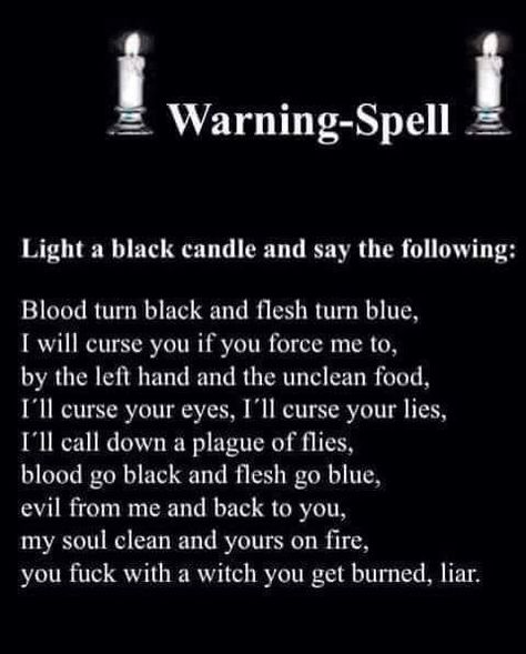 Warning Spell, Karma Spell, Spells That Actually Work, Banishing Spell, Witchcraft Spells For Beginners, Hoodoo Spells, Revenge Spells, Spells For Beginners, Witch Quotes