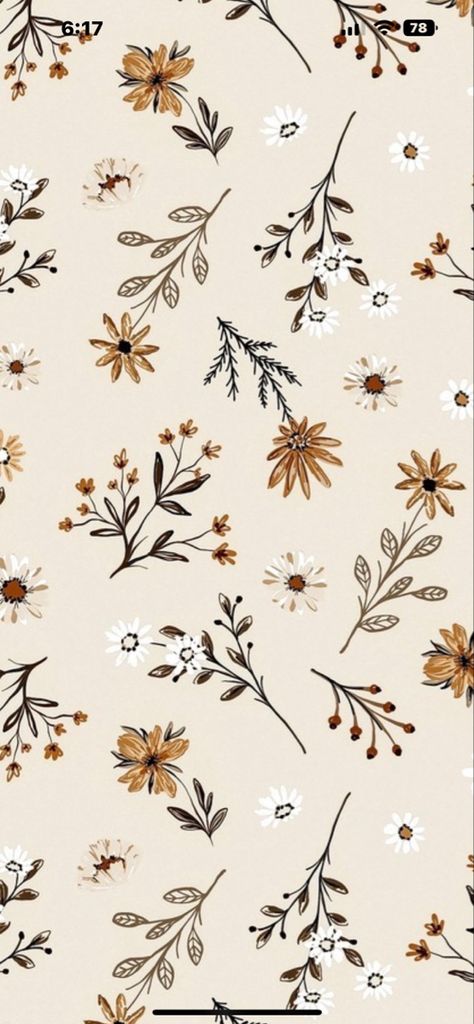 Fall Wallpaper Floral, Fall Floral Aesthetic Wallpaper, Pretty Minimalist Wallpaper, Fall Simple Wallpaper Aesthetic, Cute Simple Fall Backgrounds, Fall Boho Background Wallpapers, Tan Collage Wallpaper, Atheistic Homescreen, Aesthetic Background Autumn