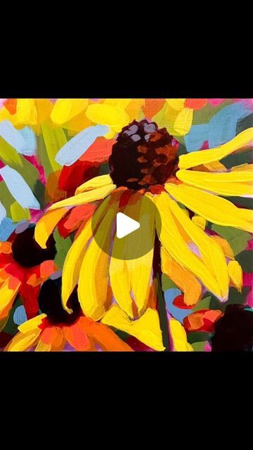 Ali Kay Studio Paint Along, Ali Kay Paint Along, Ali Kay Studio, Ali Kay Art, Ali Kay, Sunflower Ideas, House Colours, Acrylic Tutorials, Abstract Flower Painting