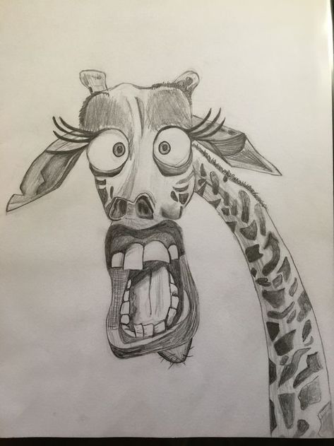 Funny Pencil Drawings, Funny Animal Sketches, Funny Sketch Ideas, Animal Drawings Sketches Simple, Sketchbook Art Inspiration Pencil, Giraffe Sketch, Disney Pencil Drawings, Giraffe Drawing, رسم كاريكاتير