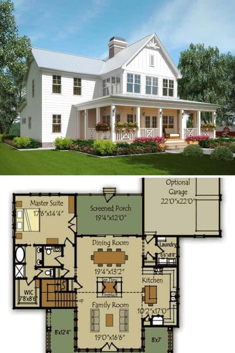 Simple Farmhouse Plans, Farm House Plans, Farmhouse House Plans, Small Farmhouse Plans, Country Farmhouse Plans, Modern Farmhouse Floorplan, Farmhouse Layout, Little House Plans, Farmhouse Floor Plans