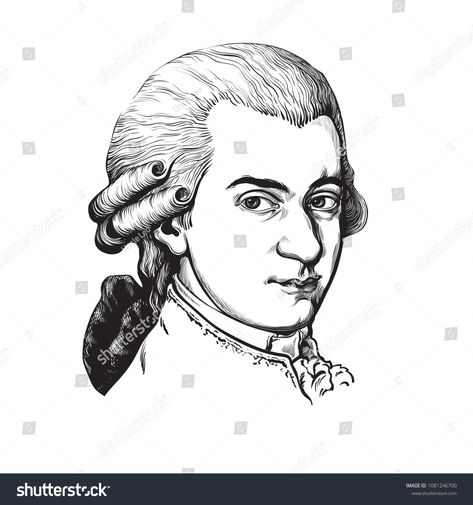 Wolfgang Amadeus Mozart. Great composer and musician. Hand drawn vector portrait in the style of engraving isolated on white background. #Ad , #Affiliate, #composer#musician#Hand#Great Man Working, Music Tattoo Designs, Wolfgang Amadeus Mozart, Amadeus Mozart, Bird Coloring Pages, Animation Artwork, Hand Drawn Vector Illustrations, Dark Art Drawings, Vector Portrait