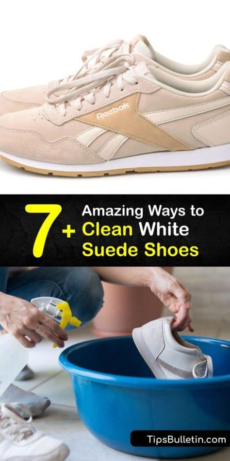 White Suede Shoe Care - Easy Ways to Clean White Suede Shoes How To Clean White Suede Shoes, Cleaning New Balance Sneakers, How To Wash Suede Shoes, How To Clean Swayed Shoes Diy, Cleaning Suede Sneakers, Best Way To Clean Shoes, How To Clean Suede Sneakers, How To Clean New Balance Shoes, How To Clean Shoes Sneakers