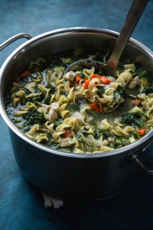 Chicken Noodle Soup With Fennel, Zucchini, And Kale Heart Healthy Meal Prep, Five Bean Soup, Minestrone Soup Recipe Easy, Feel Good Soup, Easy Chicken Noodle Soup Recipe, Easy Chicken Noodle Soup, Broccoli Potato Soup, Quick Foods, Kale Soup Recipes