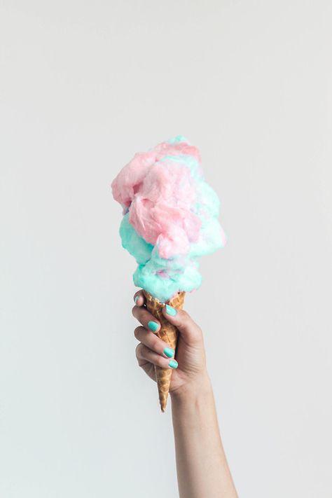 . Pastel Objects Aesthetic, Mexican Paletas, Cotton Candy Cone, Candy Cone, Vanellope Von Schweetz, Fairy Floss, Photo Food, Candy Floss, An Ice Cream