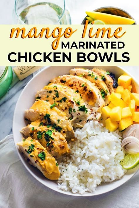 Mango Marinated Chicken, Mango Lime Chicken, Mango Marinade For Chicken, Mango Chicken Recipes Easy, Chicken And Mango Recipes, Chicken Mango Recipes, Canned Mango Recipes, Healthy Mango Recipes, Mango Recipes Healthy