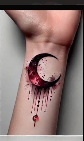 Blood Moon Tattoo, Red Moon Tattoo, Moon Tattoo Designs, Red Moon, Blood Moon, Moon Tattoo, Tatting, Tattoo Designs, Moon