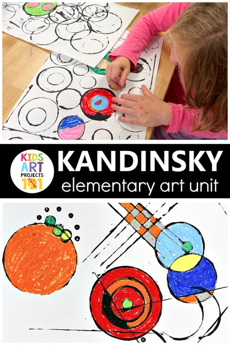 Famous Artist Resources Archives - Kids Art Projects 101 Primary Color Art Projects Kindergarten, Clementine Hunter Art For Kids, Art Lessons Based On Famous Artists, Artist Study For Kids, Art Projects Inspired By Famous Artists, Andy Warhol Projects For Kids, Kandinsky Art Projects For Kids, Kandinsky Art Lesson, The Dot Art Projects